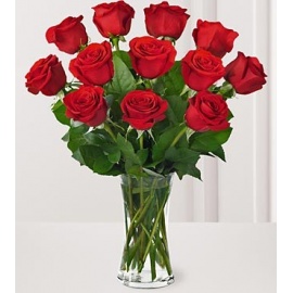  Premium Red Rose Bouquet with Vase