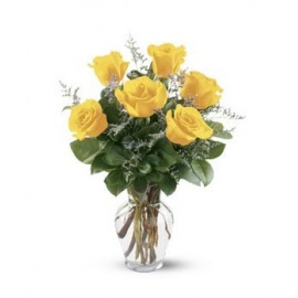 six Yellow Roses