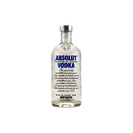  Absolute blue Vodka has an alcoholic content of 40%