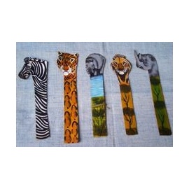 African Leather animal bookmarks from uganda