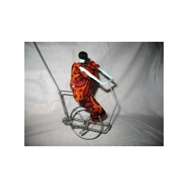 African wire crafted Bicycle Man from Uganda