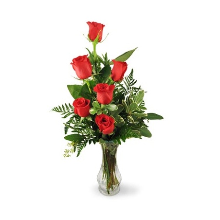 six red rose delivery