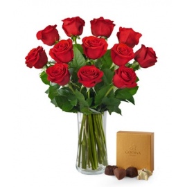 JNS Red Rose Bouquet with chocolate Love
